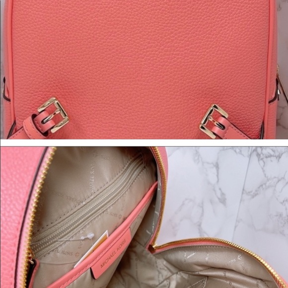 NWT MKLeather Peach Backpack - Picture 9 of 16